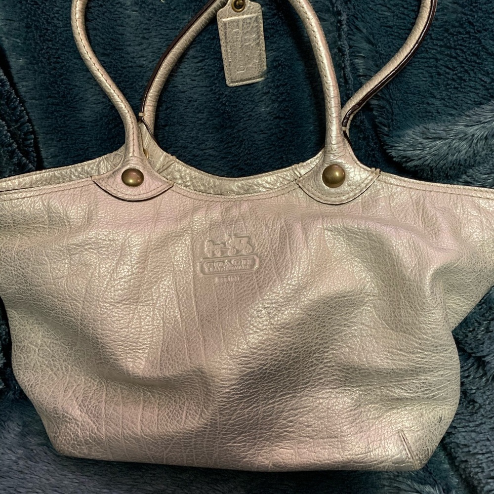 Leather coach bag